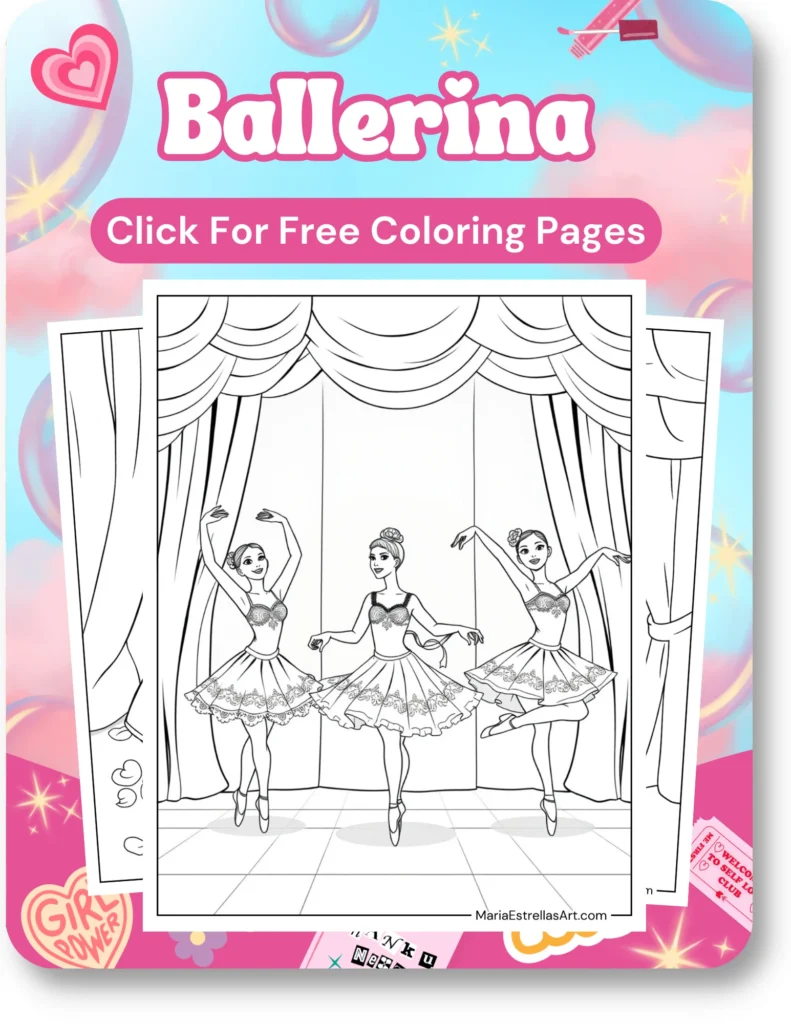 Ballerina Coloring Pages For Girls