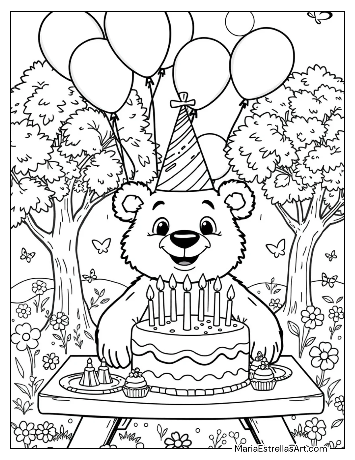 Bear with a Birthday Hat