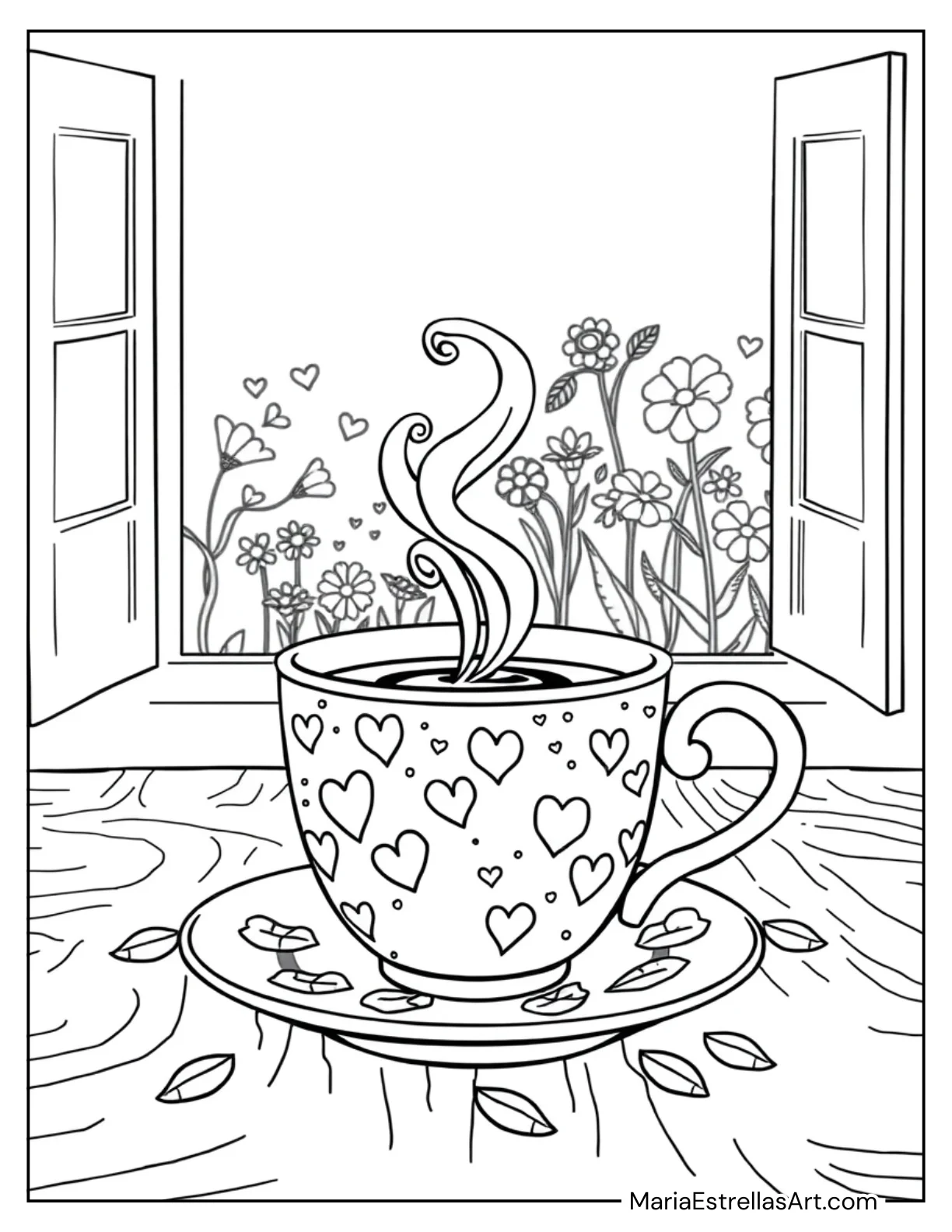 Cozy Teacup With a Cute Steam Swirl