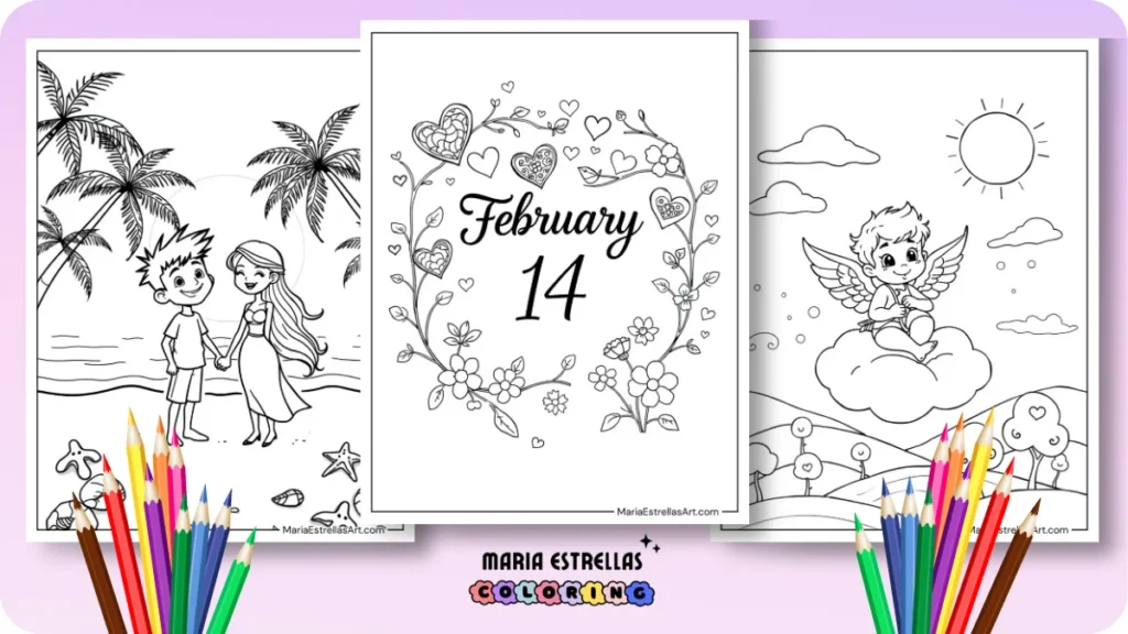 February Coloring Pages Featured Image