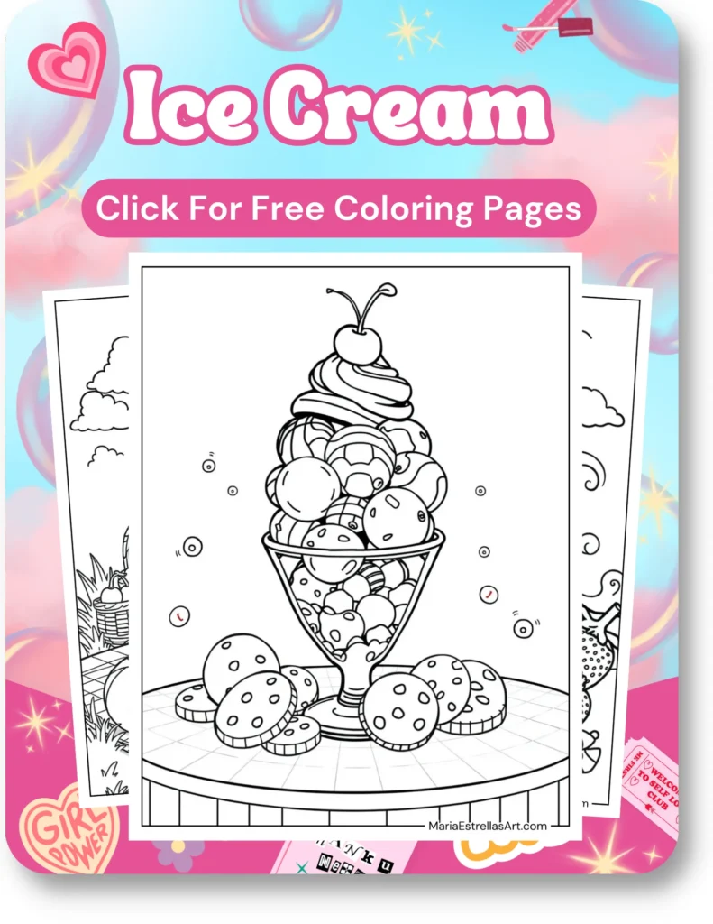 Ice Cream Coloring Pages For Girls