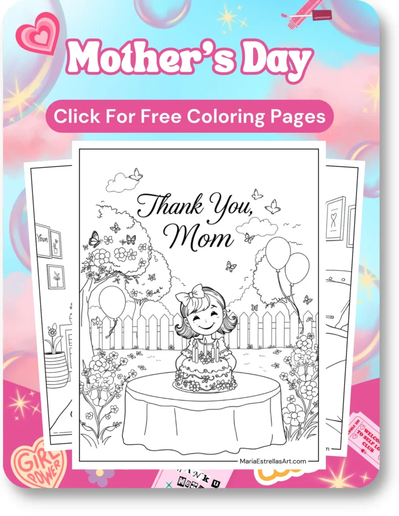 Mother's Day Coloring Pages For Girls