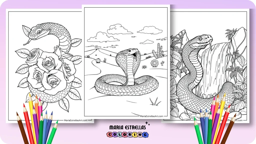 Snake Coloring Pages Featured Image