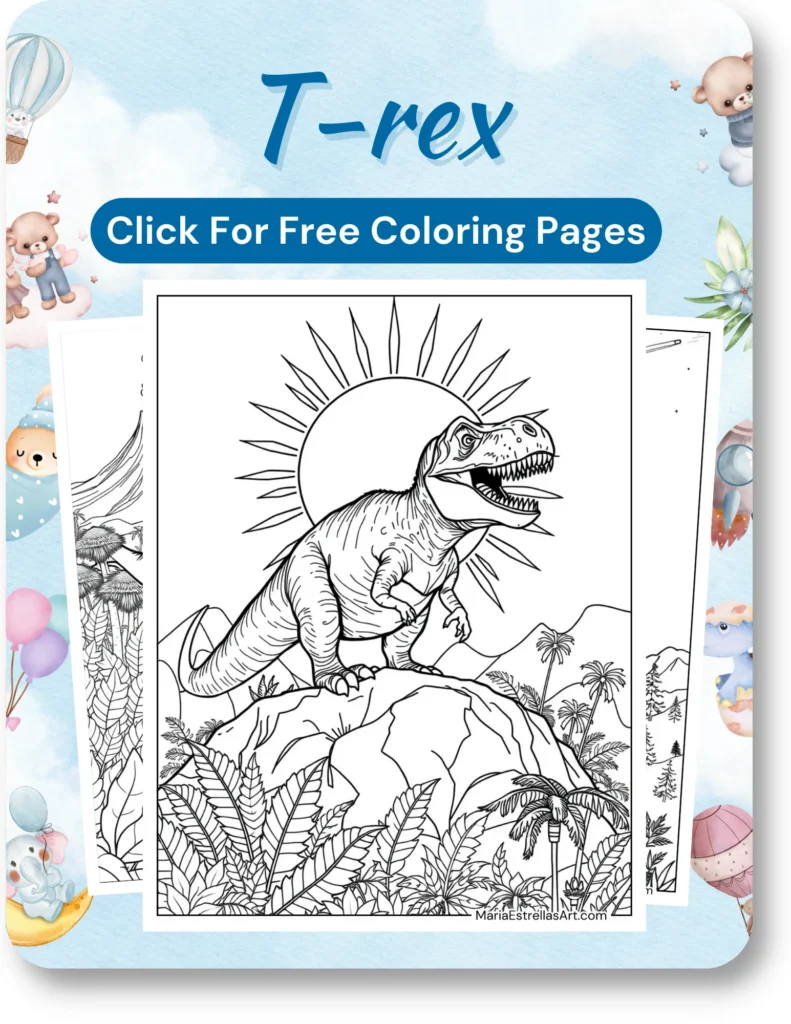 T-rex Coloring Pages For Boys